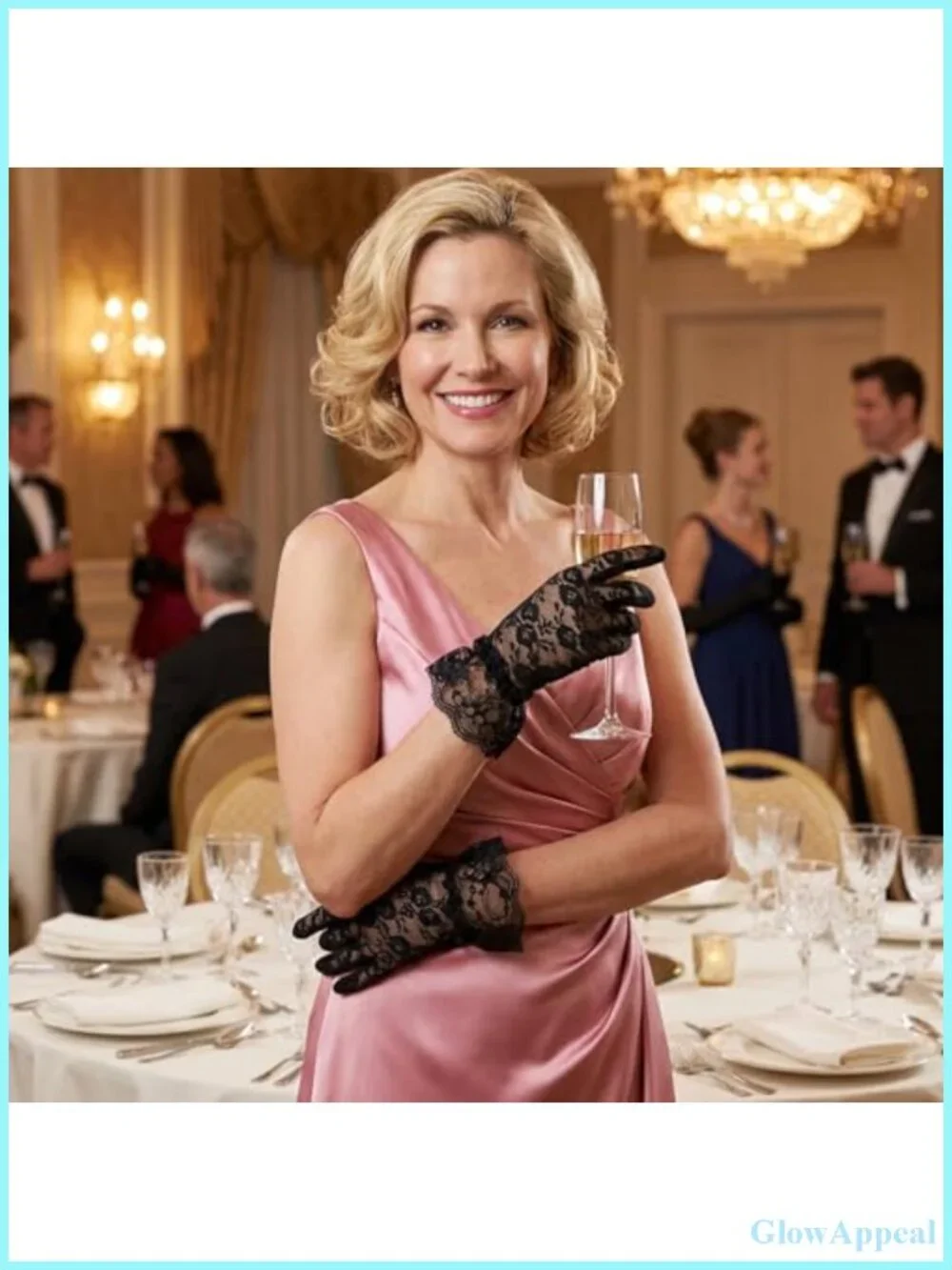 4 Pairs Black Lace Gloves Women Fingerless Tea Party Opera Bridal Vintage